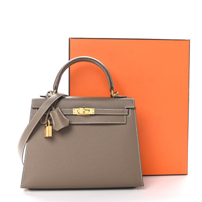 Hermes Epsom Kelly Sellier 25 Etoupe 11 of 11