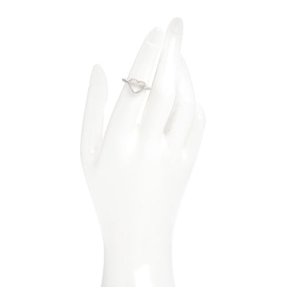 David Yurman Sterling Silver Diamond 10mm Open Heart Ring 49 5 2 of 5