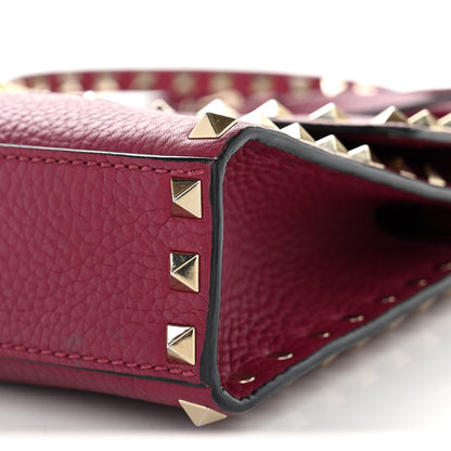 Valentino Garavani Pebbled Calfskin Medium Rockstud Flip Lock Crossbody Bag Camelia 9 of 9