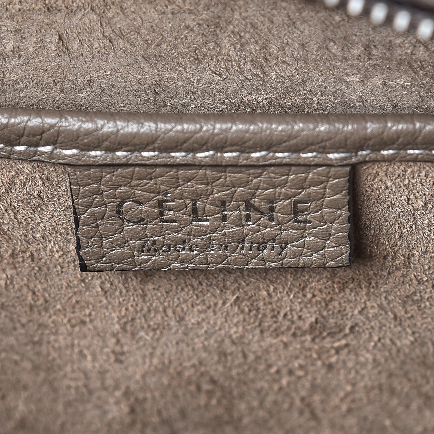 Celine Drummed Calfskin Nano Luggage Souris 7 of 8