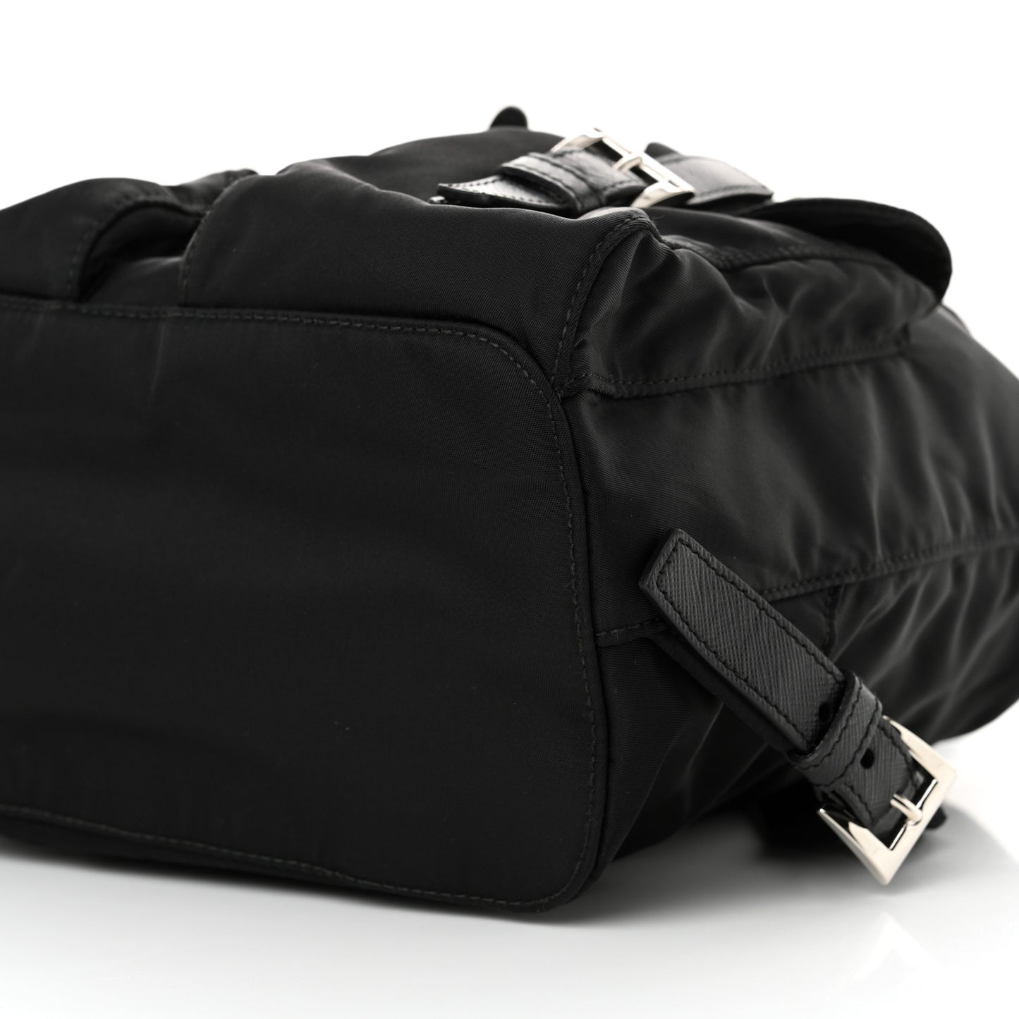 Tessuto Nylon Saffiano Small Backpack Black