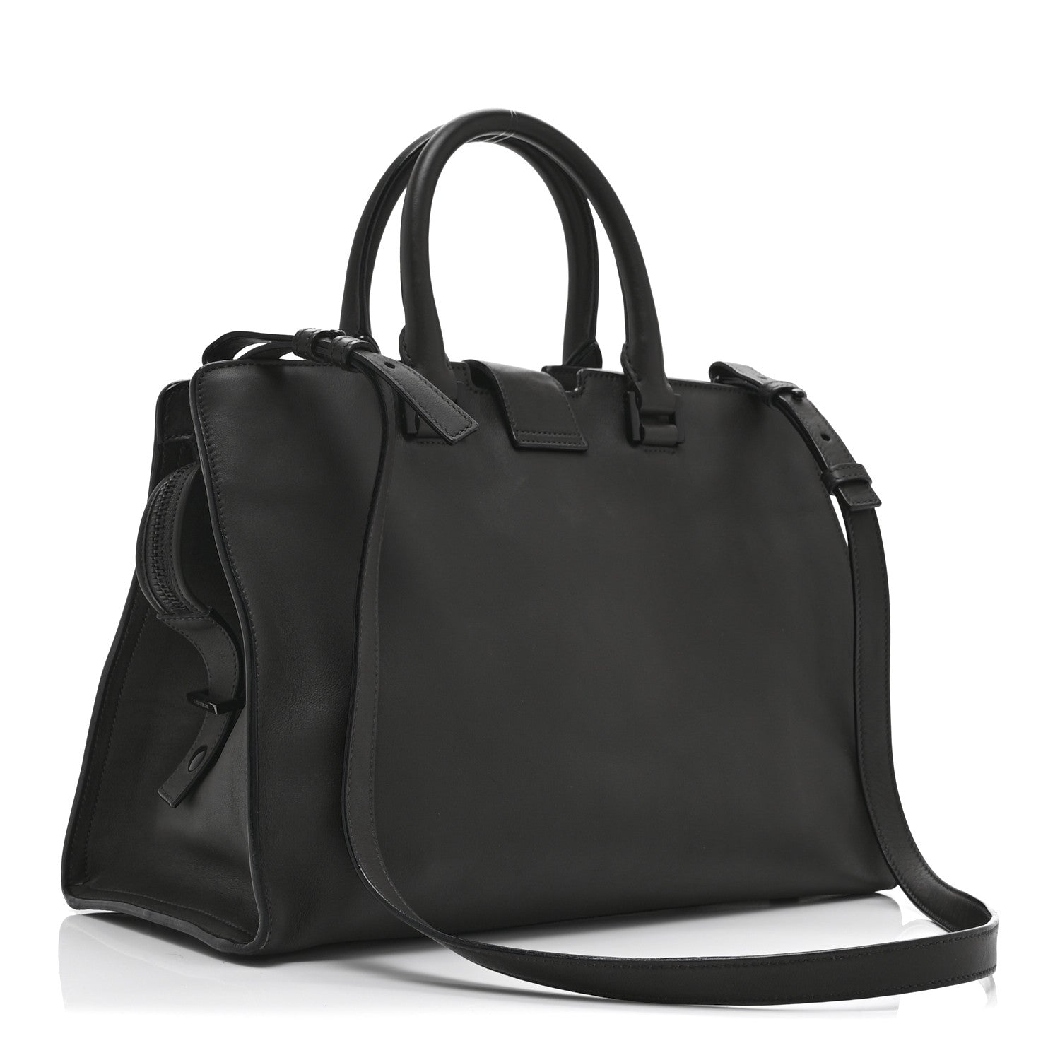 Saint Laurent Calfskin Small Monogram Cabas Grey 3 of 11