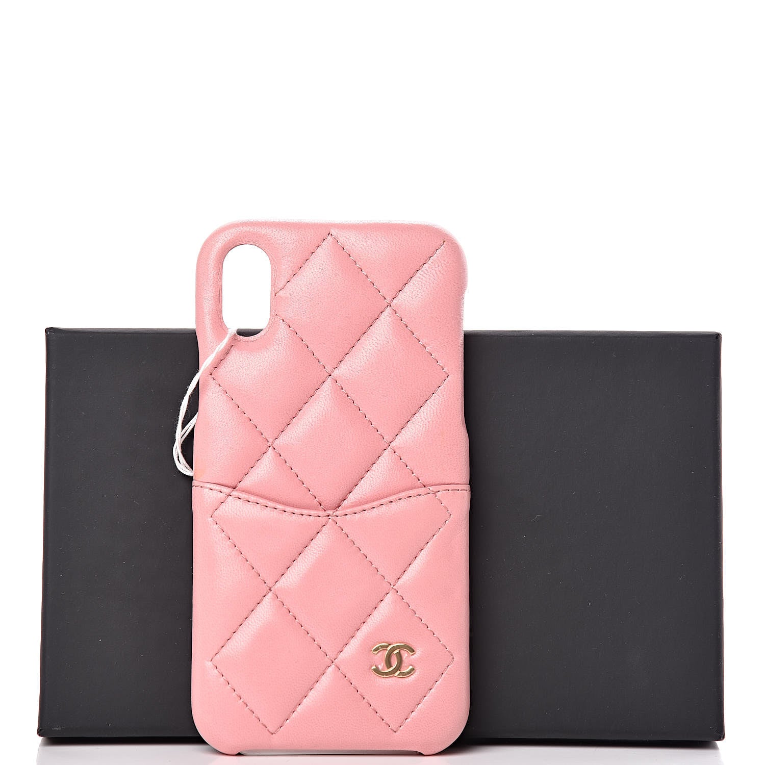 Chanel Lambskin Quilted iPhone X Coco Tech Case Pink 9 of 9