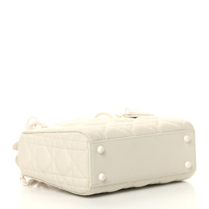 Christian Dior Ultra Matte Calfskin Cannage Mini Lady Dior White 4 of 13