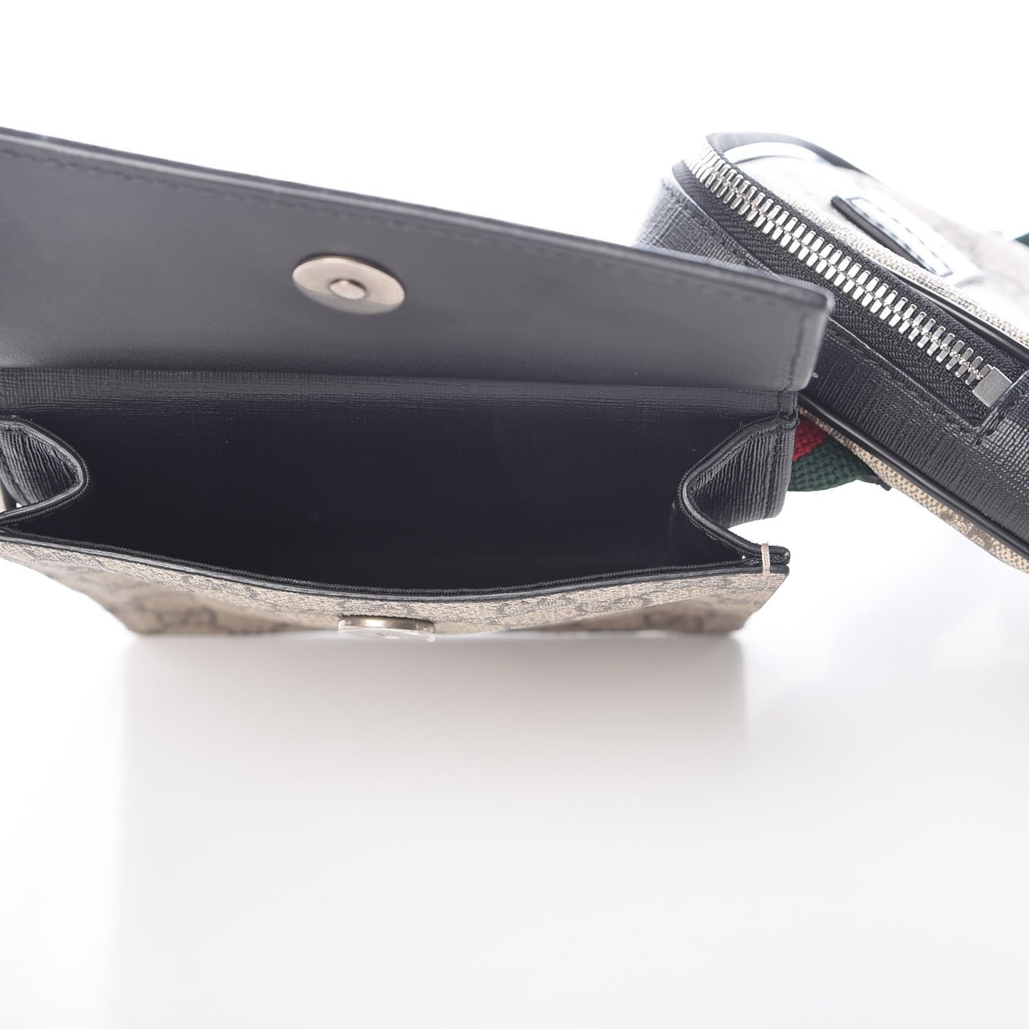 GG Supreme Monogram Web Belt Bag Black