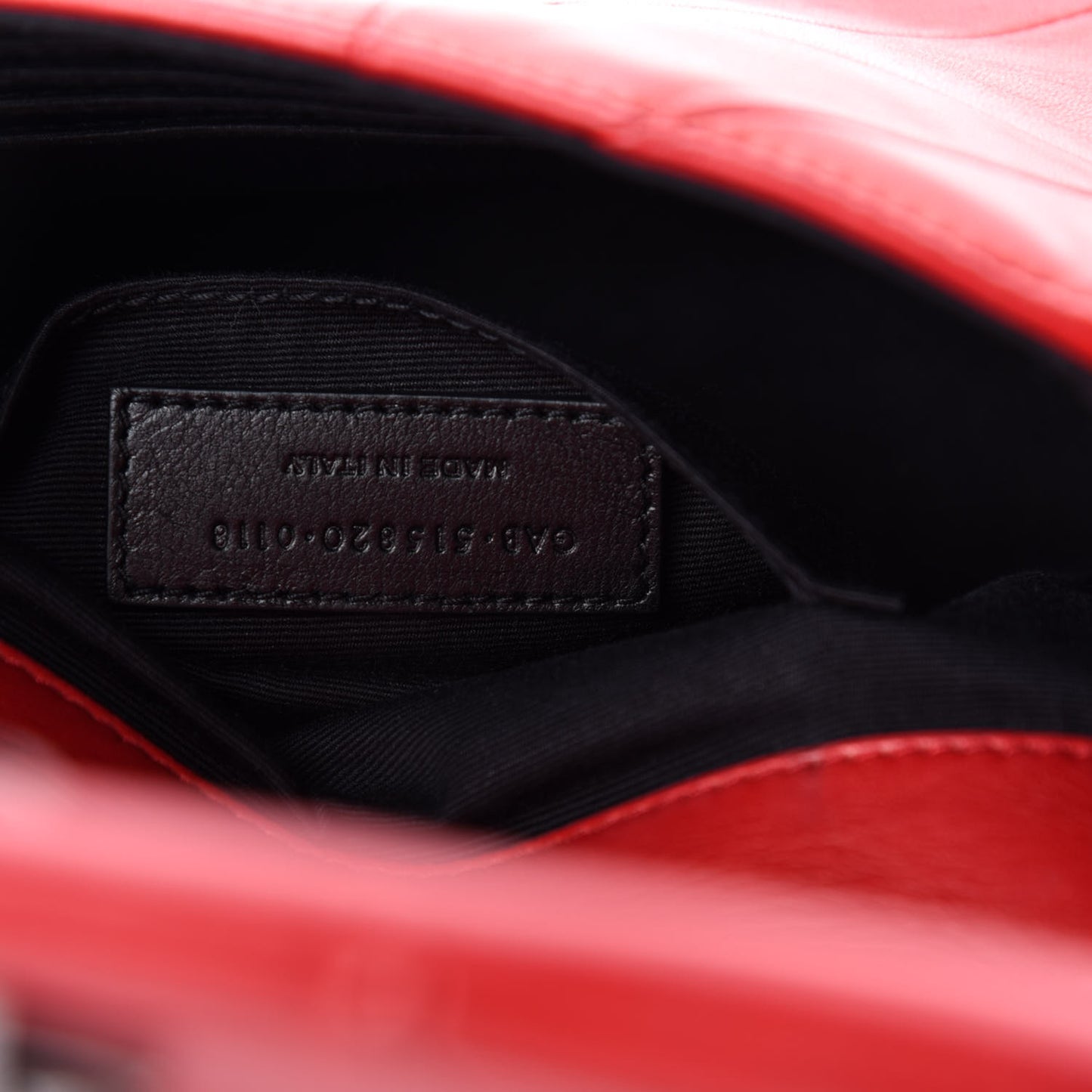 Lambskin Patchwork Monogram Small Jamie Red