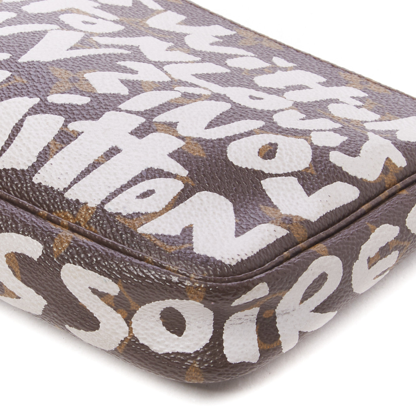 Louis Vuitton Monogram Graffiti Pochette Accessories Silver 5 of 9