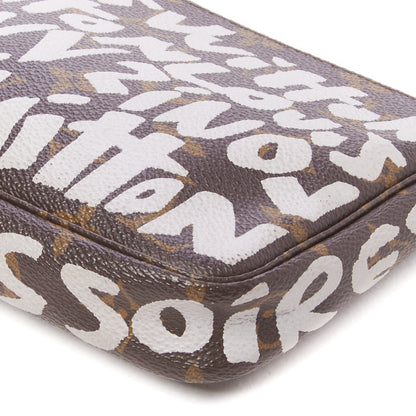 Louis Vuitton Monogram Graffiti Pochette Accessories Silver 5 of 9