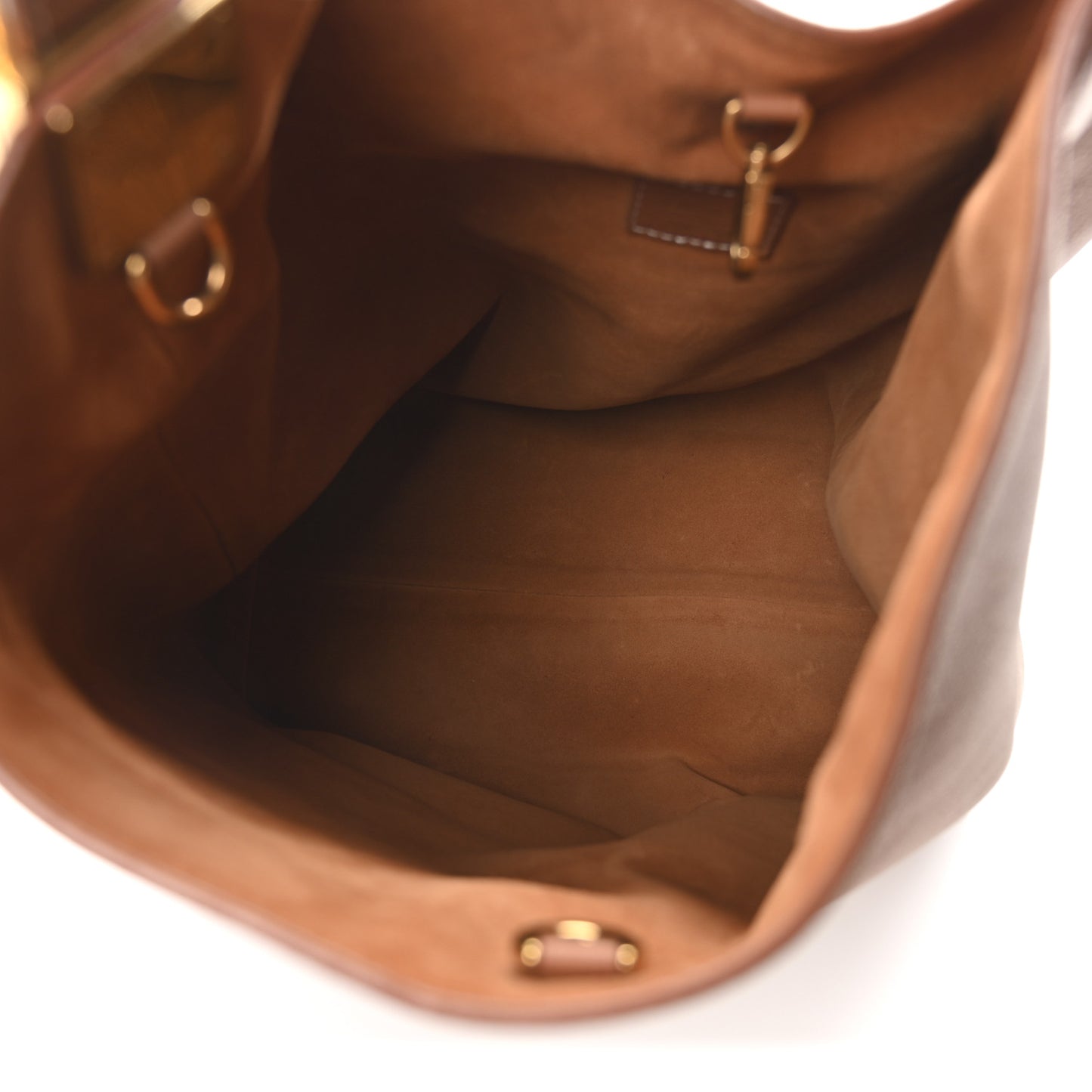Grained Calfskin Low Key Hobo MM Cognac