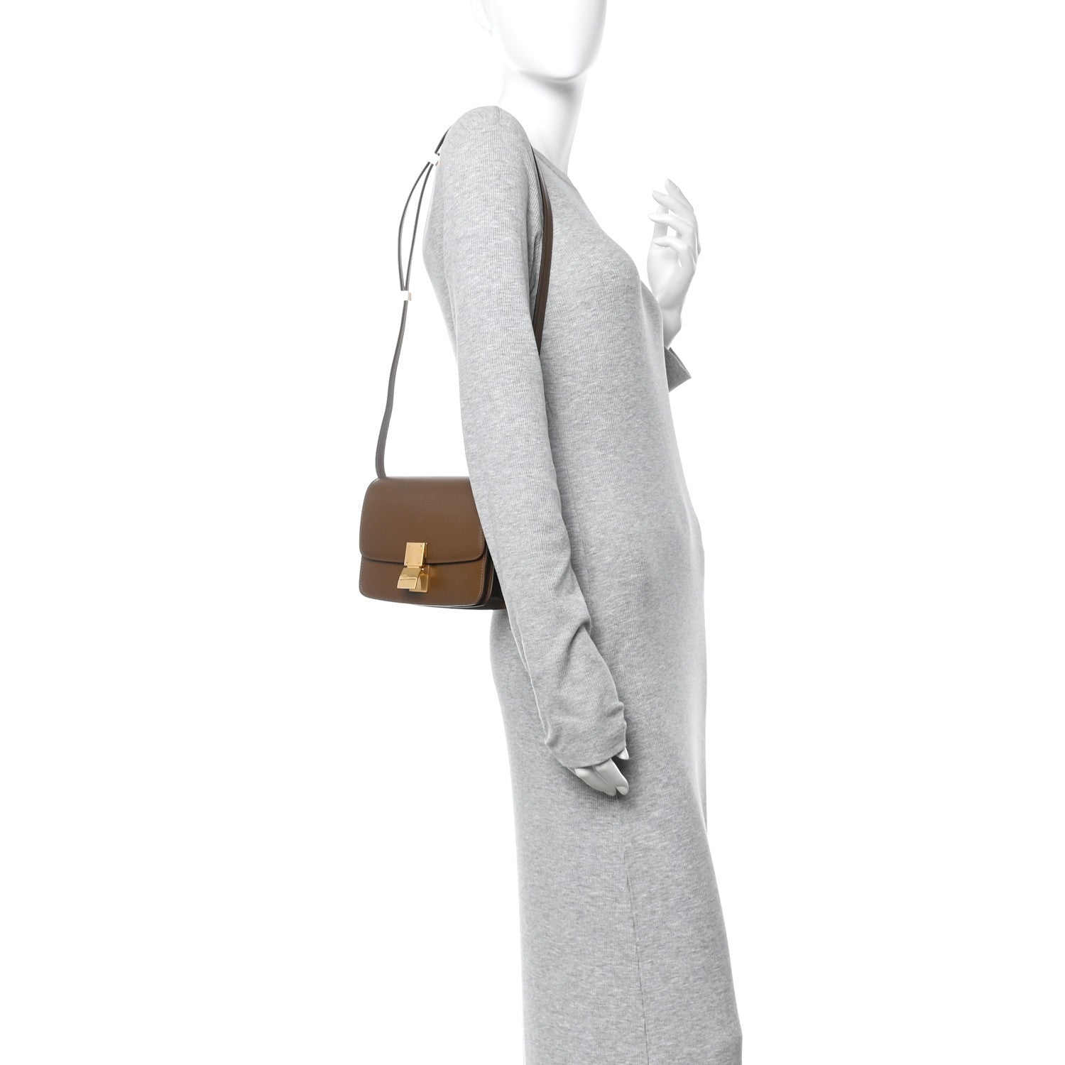 Celine Box Calfskin Small Classic Box Flap Bag Camel 2 of 11