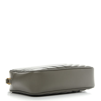 Saint Laurent Calfskin Matelasse Monogram Lou Camera Bag Grey Kaki 3 of 8
