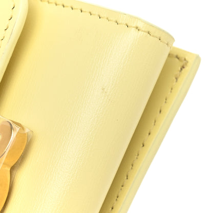 Celine Shiny Smooth Calfksin Triomphe Compact Wallet Soft Yellow 9 of 10