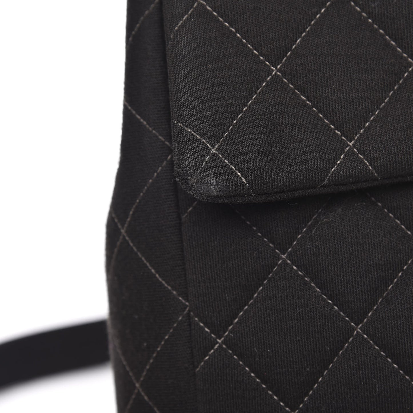 Jersey Quilted Backpack Black