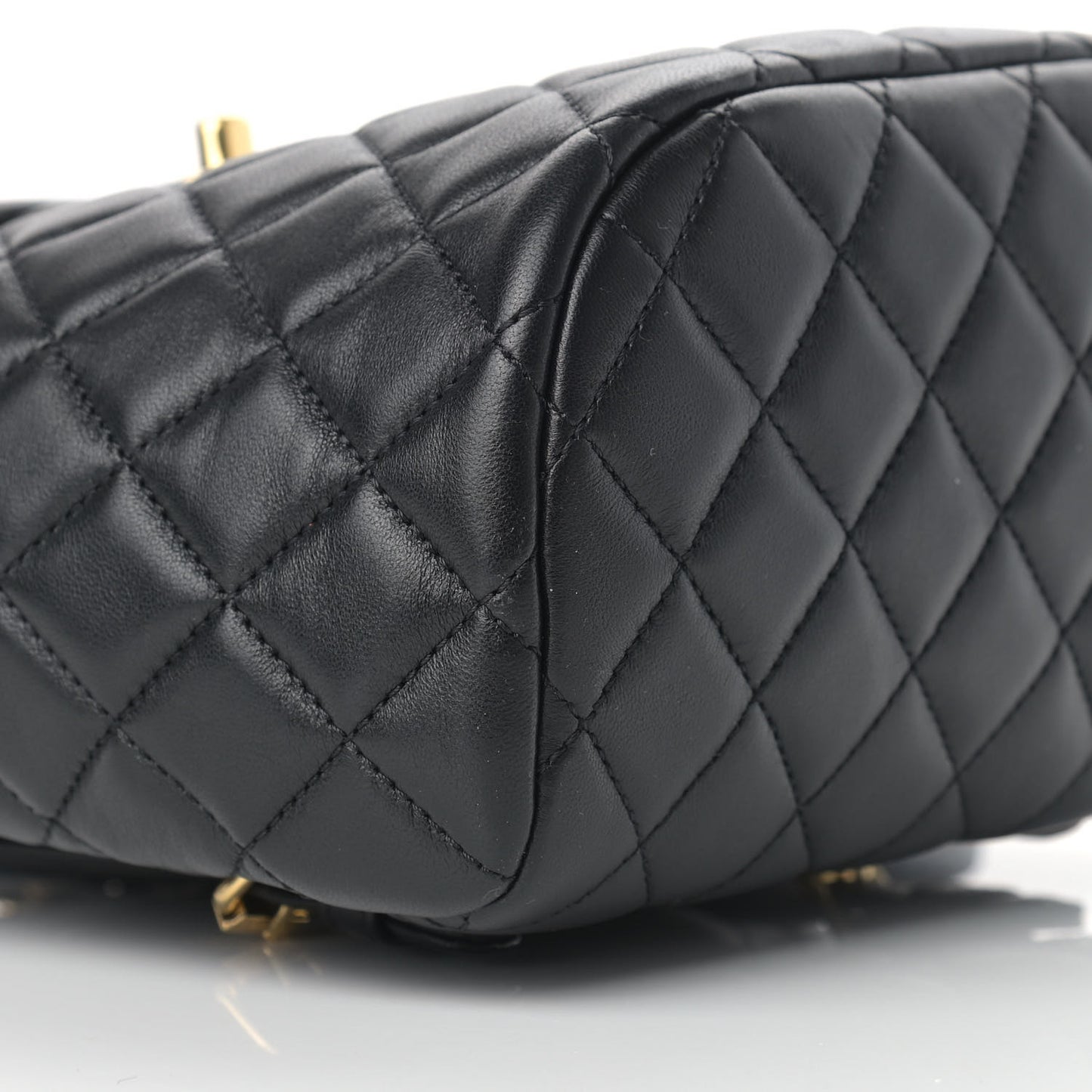 Lambskin Quilted Small Urban Spirit Backpack Black