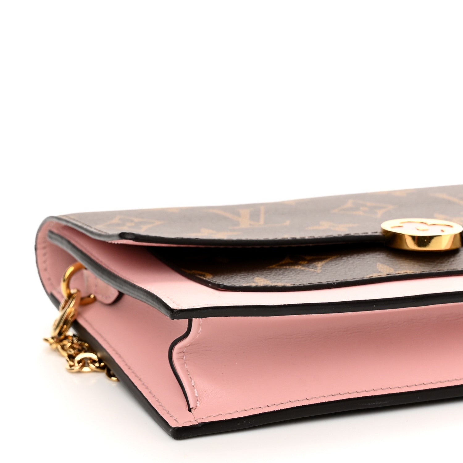 Louis Vuitton Monogram Flore Chain Wallet Rose Ballerine 8 of 9