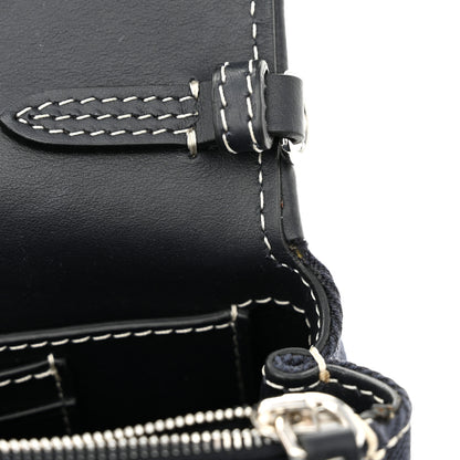 Burberry Cotton Canvas Horseferry Small Crossbody Bag Navy 11 of 11