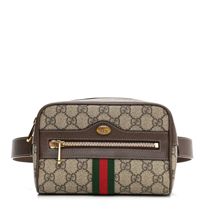 Gucci GG Supreme Monogram Web Small Ophidia Belt Bag 85 34 Dark Brown 1 of 13