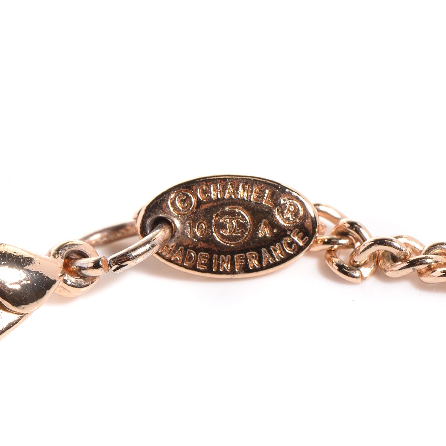 Chanel Enamel CC Camellia Necklace Gold 4 of 5