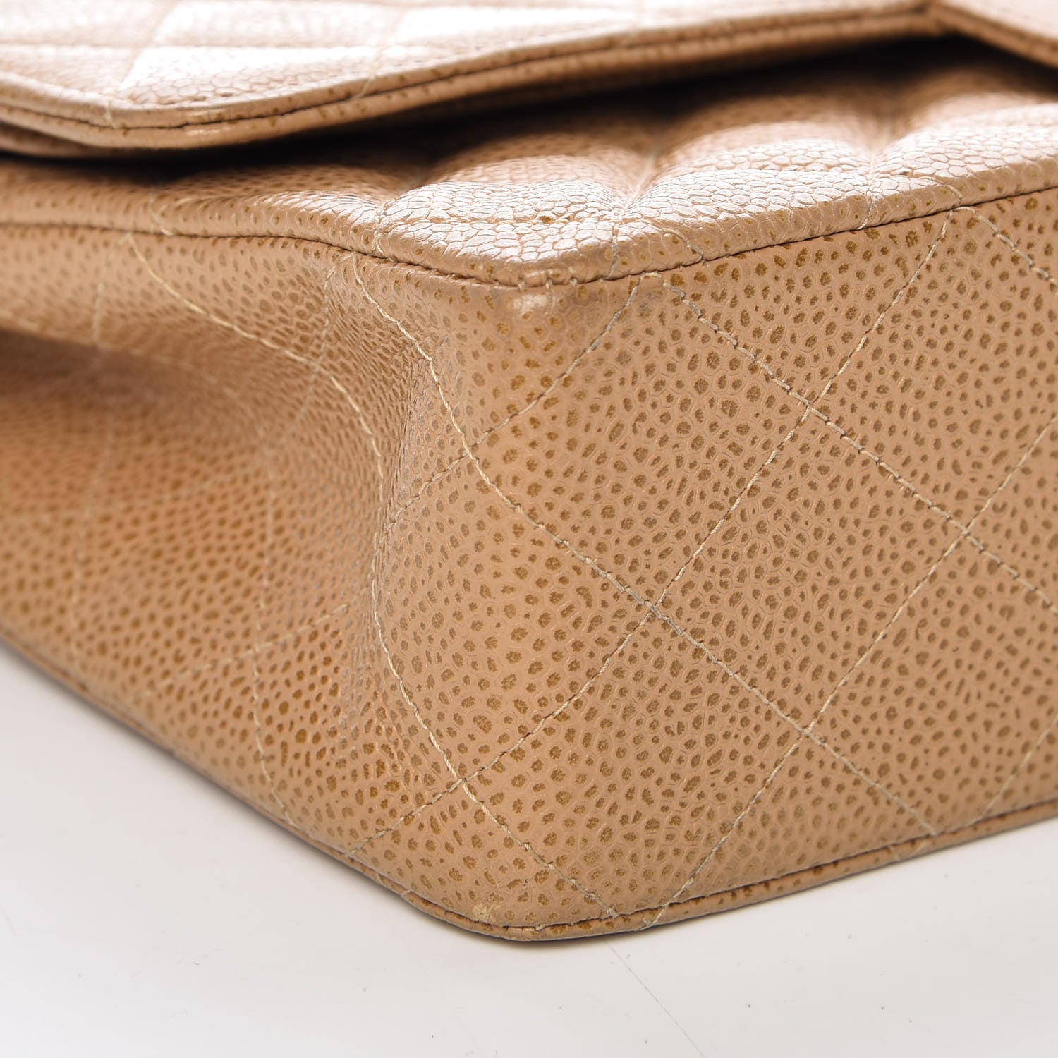 Chanel Caviar Quilted Medium Double Flap Beige 11 of 16