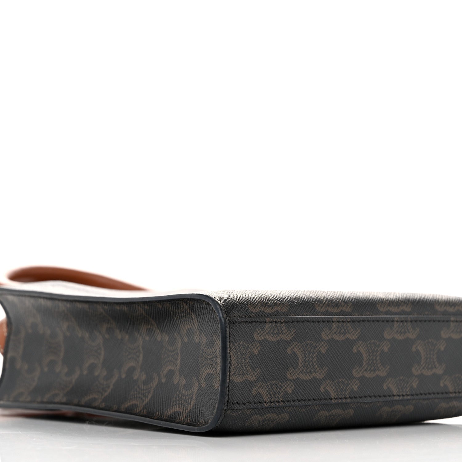 Celine Triomphe Canvas Calfskin Mini Vertical Cabas Tan 8 of 9