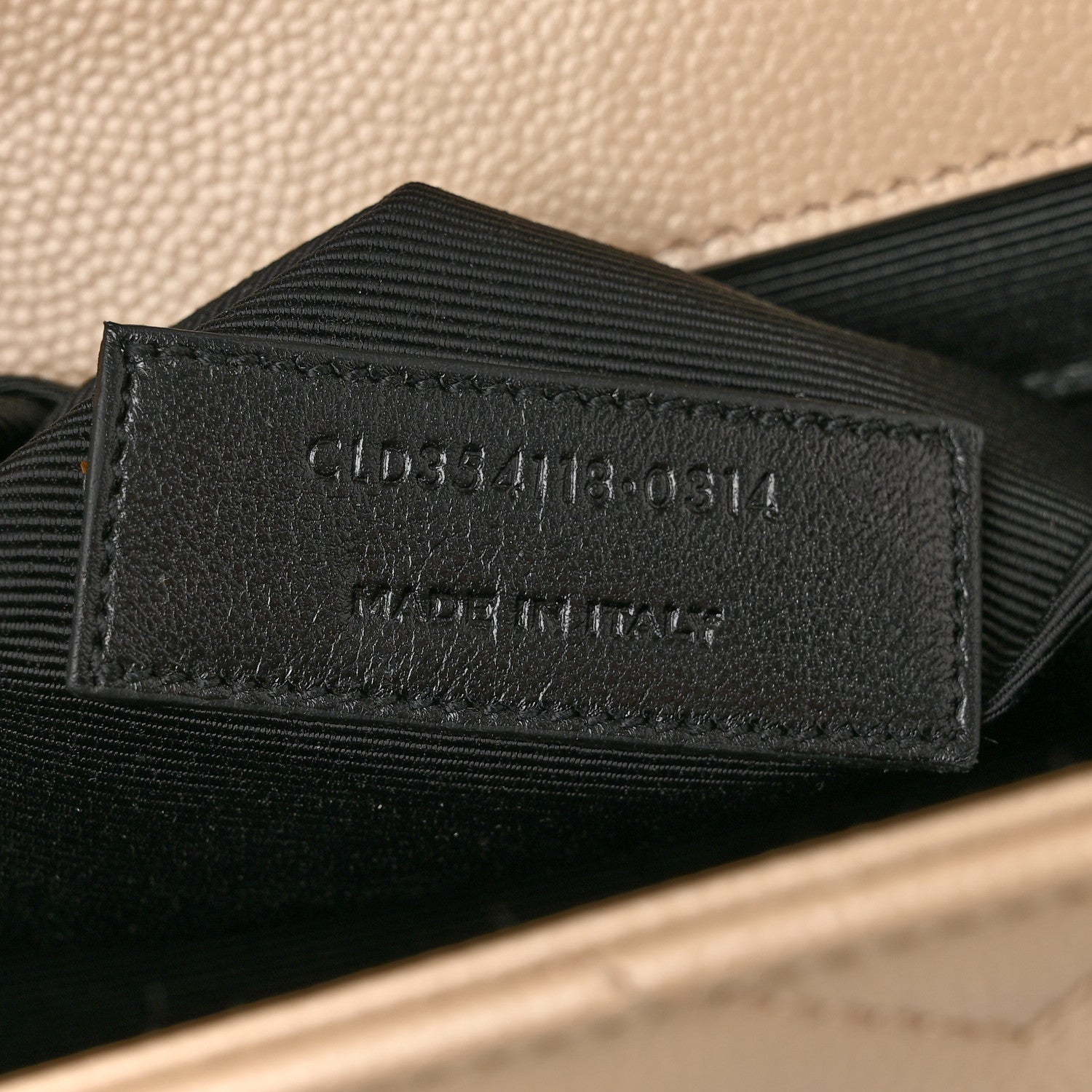 Saint Laurent Grain De Poudre Matelasse Chevron Large Monogram Satchel Dark Beige 7 of 16