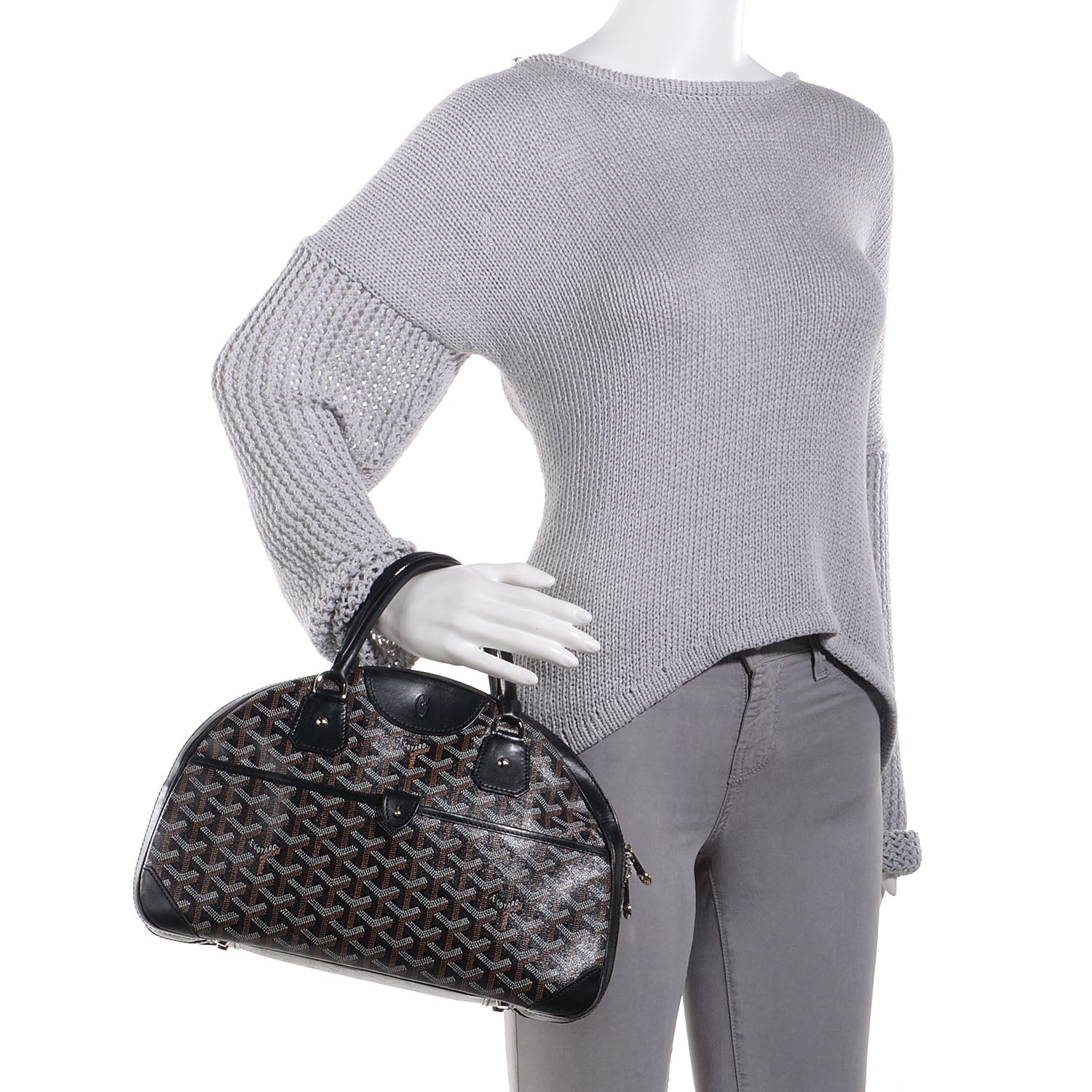 Goyard Goyardine Saint Jeanne MM Bowler Black 2 of 10