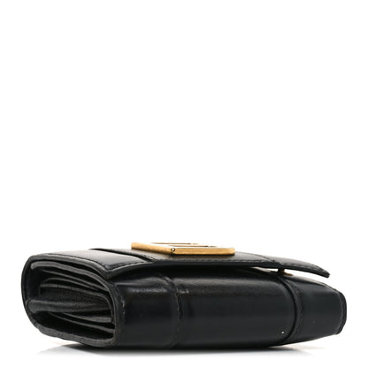 Balenciaga Shiny Box Calfskin Hourglass Compact Wallet Black 4 of 8