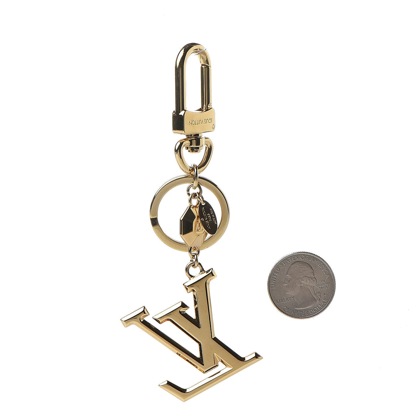 LV Facettes Bag Charm Key Holder Gold
