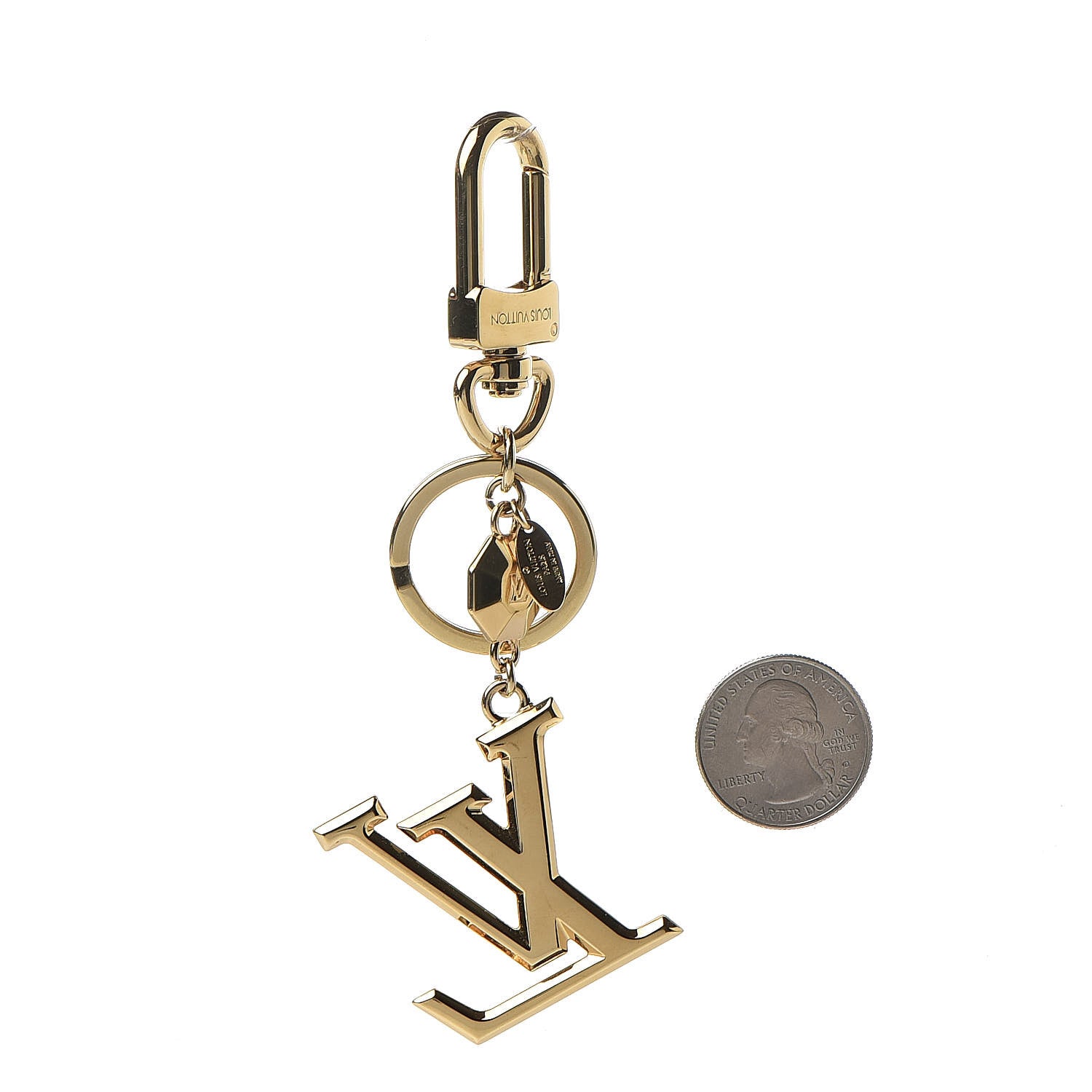 Louis Vuitton LV Facettes Bag Charm Key Holder Gold 2 of 4