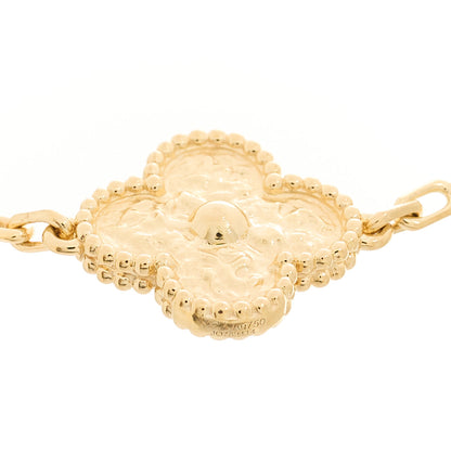 Van Cleef & Arpels 18K Yellow Gold 5 Motifs Vintage Alhambra Bracelet 3 of 4