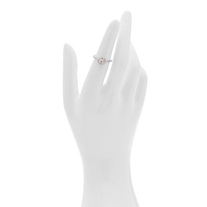 Tiffany Platinum 18K Rose Gold Pink Diamond Soleste Engagement Ring 49 4.75 2 of 6