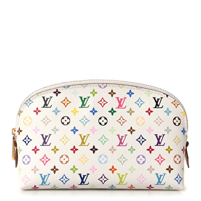 Louis Vuitton Monogram Multicolor Cosmetic Pouch White Litchi 1 of 6