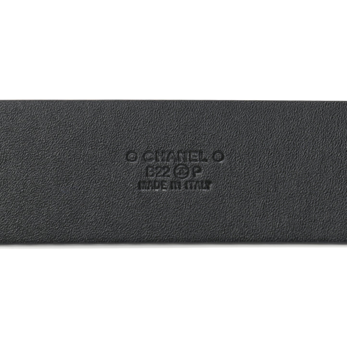 Calfskin Lambskin CC Chain Belt 75 30 Black Gold