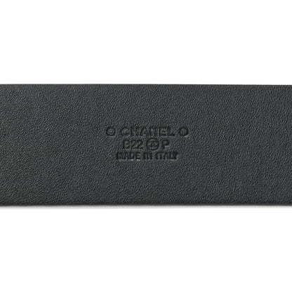 Chanel Calfskin Lambskin CC Chain Belt 75 30 Black Gold 3 of 7