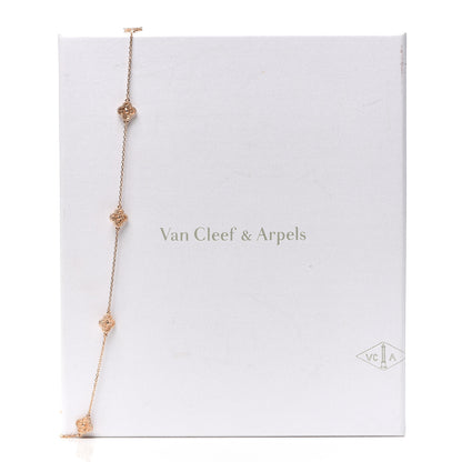 Van Cleef & Arpels 18K Rose Gold 16 Motifs Sweet Alhambra Necklace 7 of 7