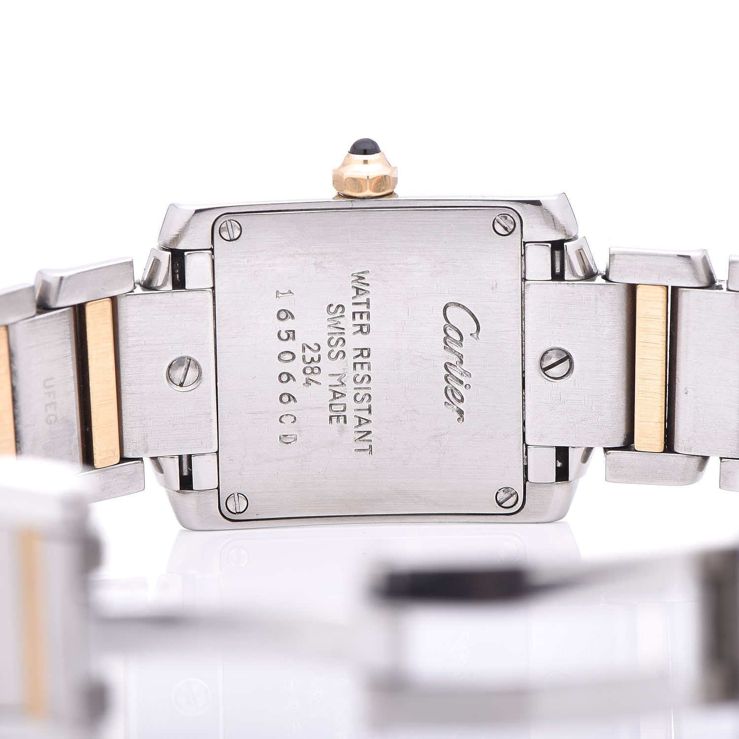 Cartier Stainless Steel 18K Yellow Gold 20mm Tank Francaise Quartz Watch 6 of 9
