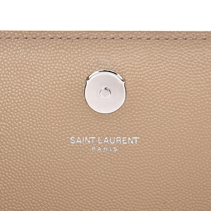 Saint Laurent Grain De Poudre Medium Monogram Kate Satchel Nude Powder 6 of 12