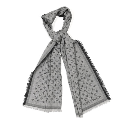 Louis Vuitton Cotton Monogram Essential Stole Gris 1 of 4