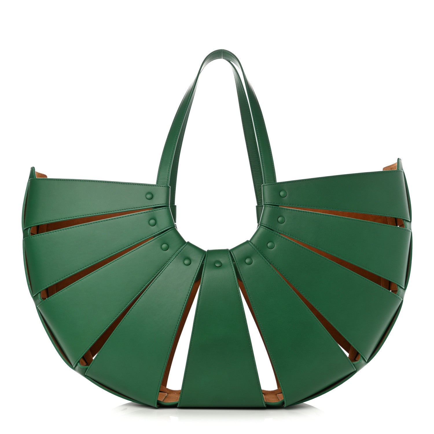 Bottega Veneta French Calfskin Large Shell Bag Racing Green 2 of 10