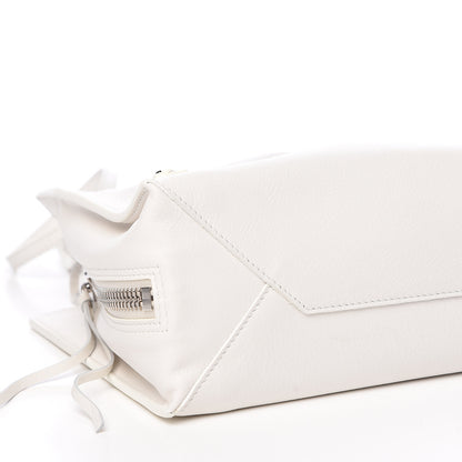 Balenciaga Grained Calfskin Papier Mini A4 Zip Around Tote White 10 of 11