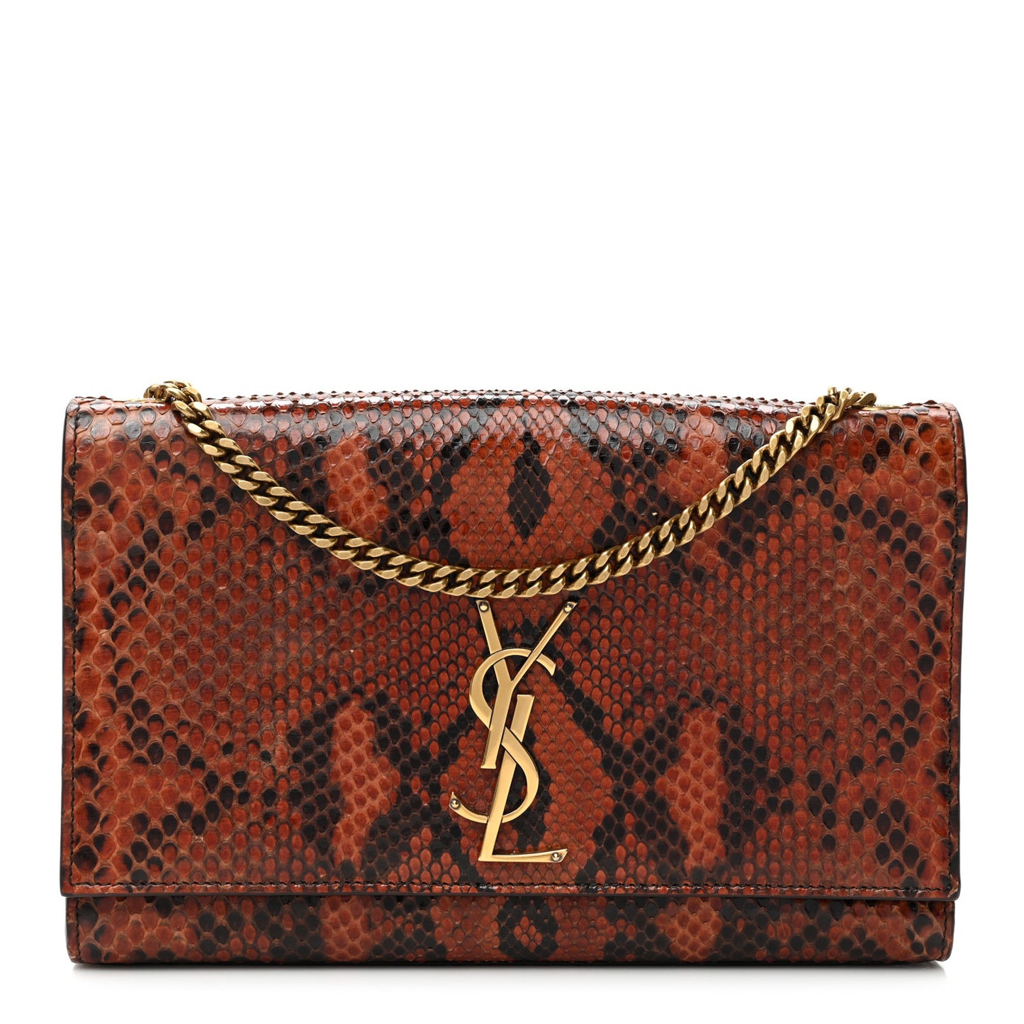 Snakeskin Medium Classic Monogram Kate Satchel Multicolor