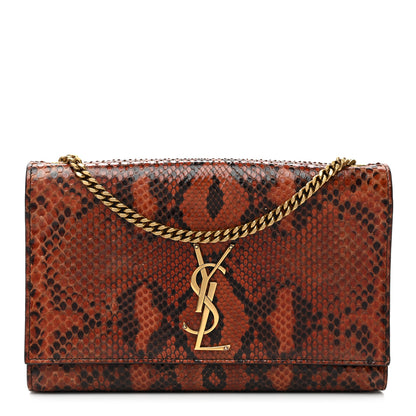 Saint Laurent Snakeskin Medium Classic Monogram Kate Satchel Multicolor 1 of 8
