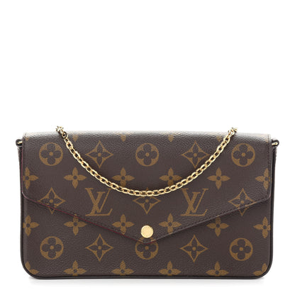 Louis Vuitton Monogram Pochette Felicie Chain Wallet Fuchsia 3 of 10