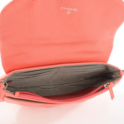 Chanel Caviar Half Moon Wallet On Chain WOC Orange 5 of 8
