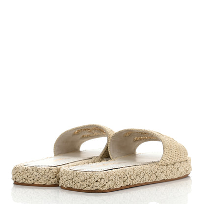 Chanel Cord Braided CC Mules 39 Light Beige 4 of 11