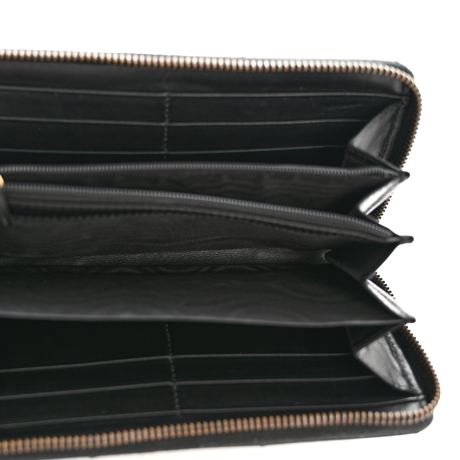 Gucci Calfskin Matelasse GG Marmont Zip Around Organizer Wallet Black 5 of 11