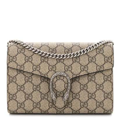 Gucci GG Supreme Monogram Mini Dionysus Chain Wallet Beige Taupe 1 of 11