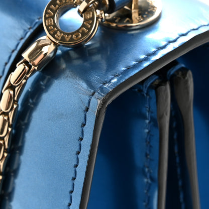Bulgari Metallic Calfskin Serpenti Forever Top Handle Blue 14 of 15