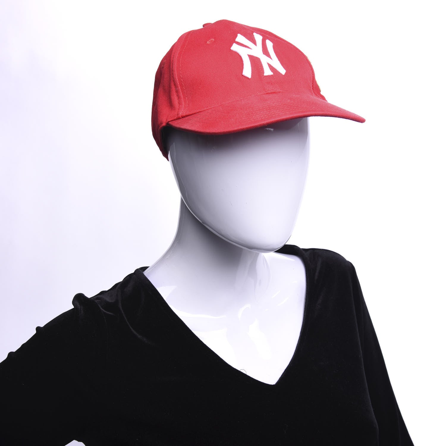 Gucci X MLB Cotton NY Yankees Baseball Hat 57-61 Red 2 of 8