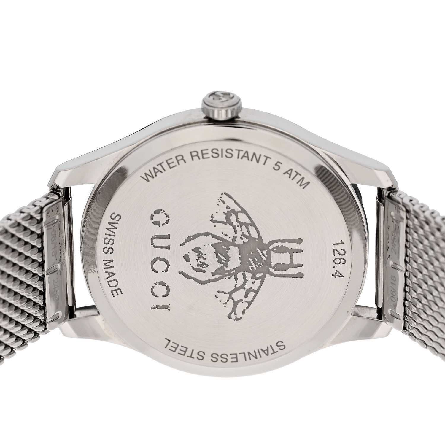 Gucci Stainless Steel Turquoise Mother of Pearl 36mm G-Timeless Charm Quartz Watch 4 of 5
